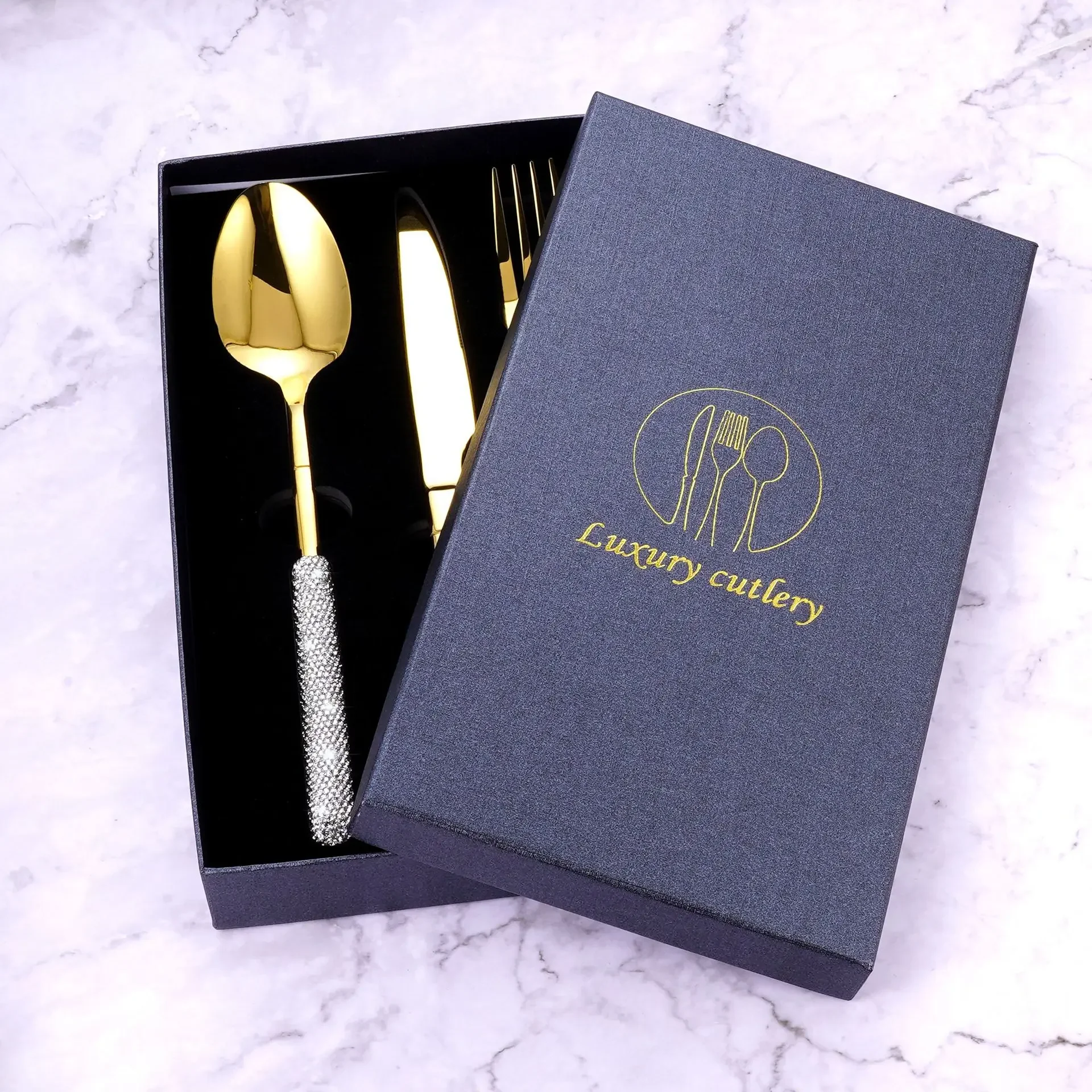 Spoon Fork Knife Set with Blin - đánh giá và giá Kitchen Appliances Luxury