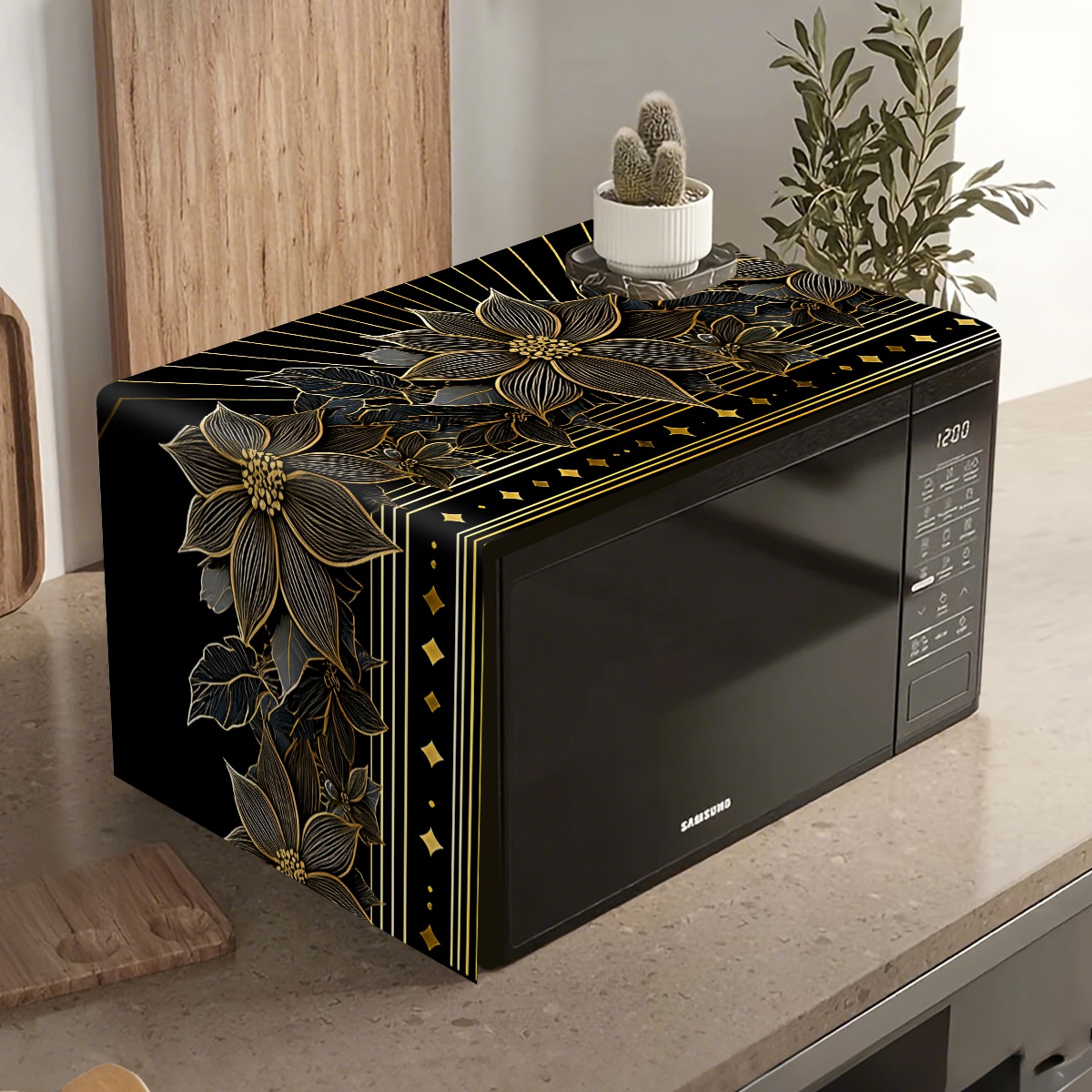 Luxury Black Gold Floral Micro - đánh giá và giá Kitchen Appliances Luxury