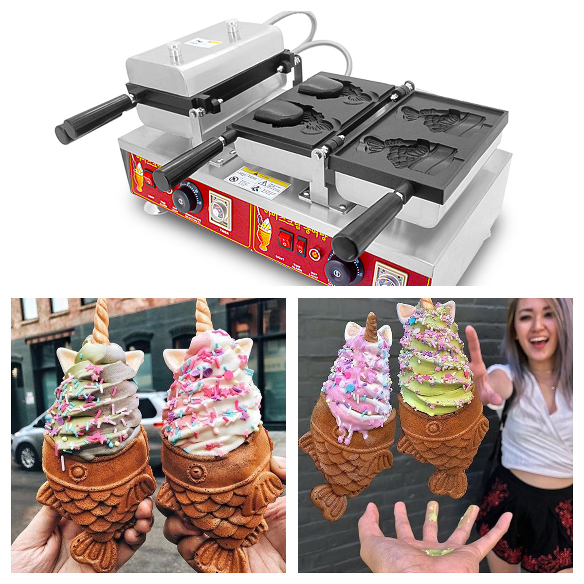 4PCS Japanese Ice Cream Taiyak - đánh giá và giá Kitchen Appliances In Japanese