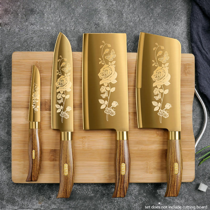 Golden Rose Pattern 4-pcs Kitc - đánh giá và giá Kitchen Appliances Luxury
