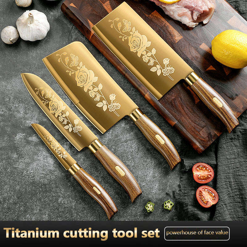 Golden Rose Pattern 4-pcs Kitc - đánh giá và giá Kitchen Appliances Luxury