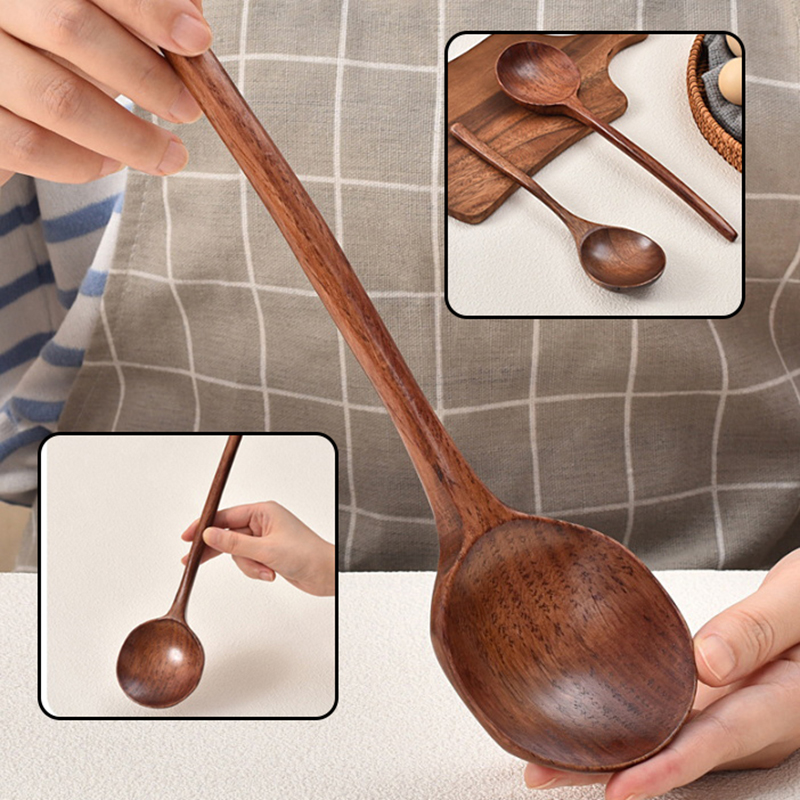 Long Handle Ramen Wooden Spoon - đánh giá và giá Kitchen Appliances Large
