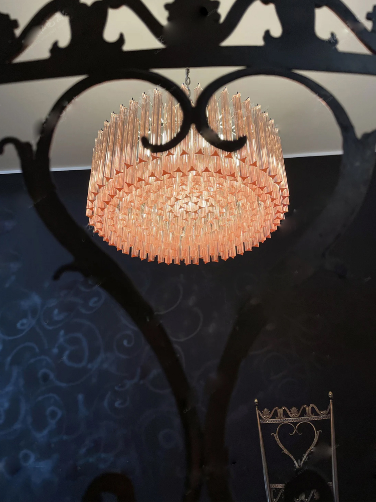 Round Pink Glass Chandelier Li - đánh giá và giá Kitchen Appliances Luxury