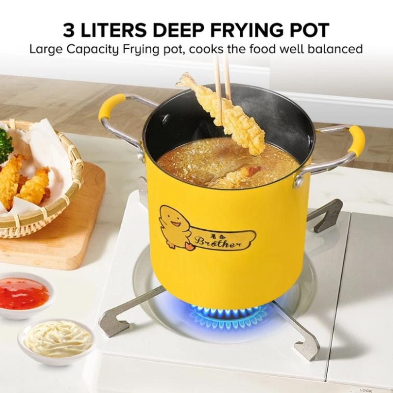 2/3L Deep Fryer Pot Stainless  - đánh giá và giá Kitchen Appliances In Japanese