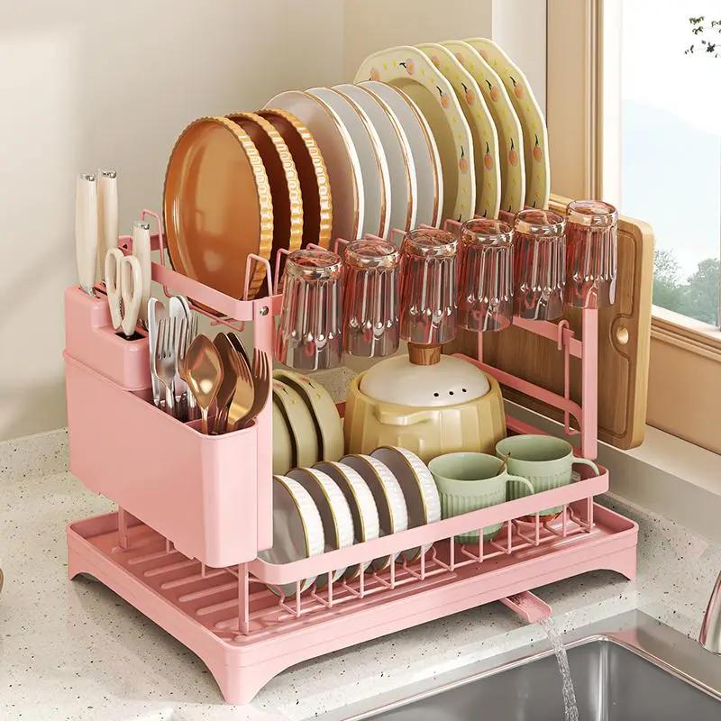 2 Tier Dish Drying Rack For Ki - đánh giá và giá Kitchen Appliances Large